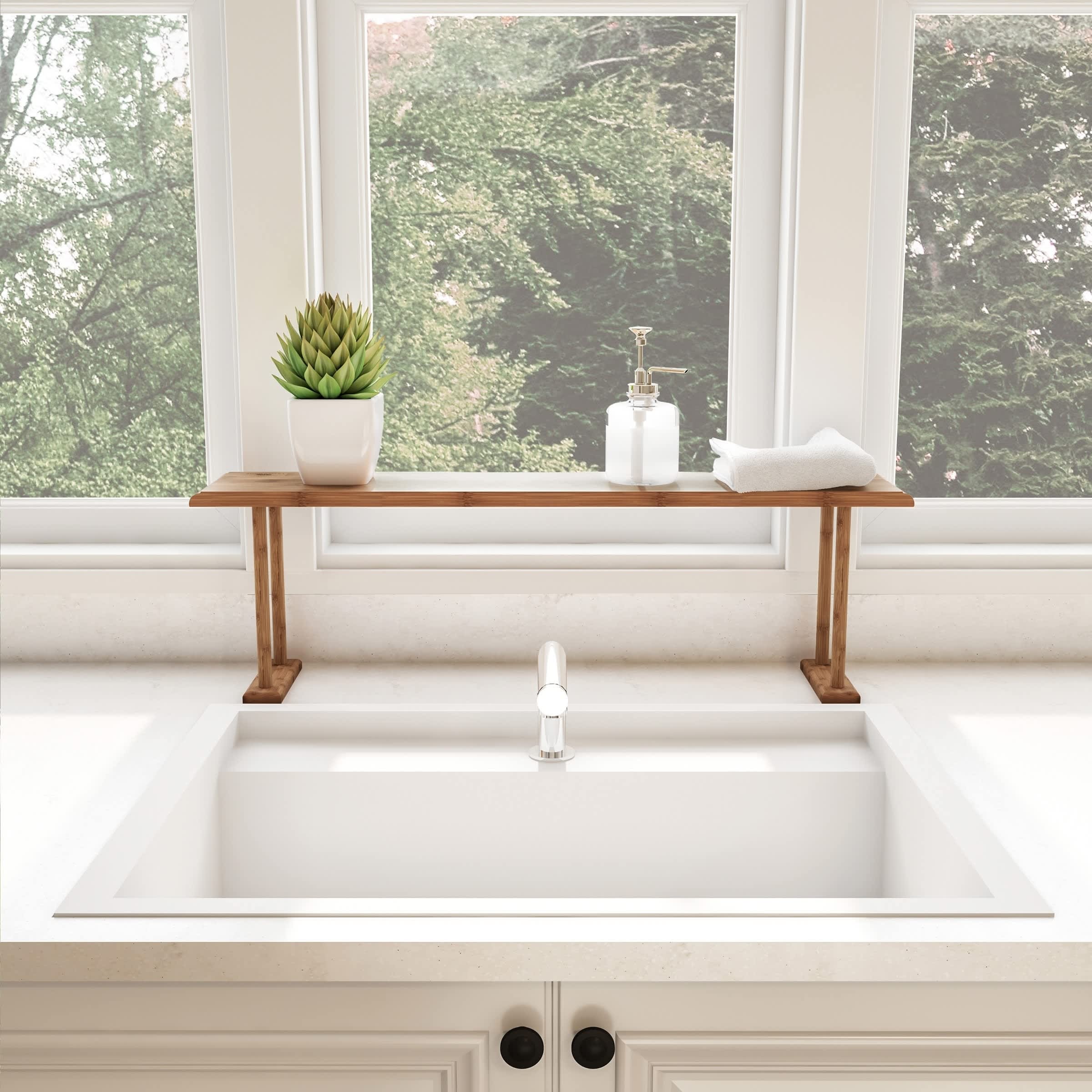 Above best sale sink storage